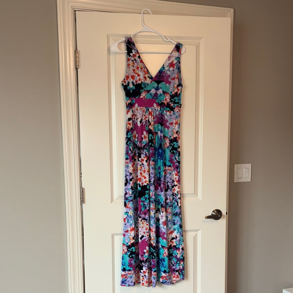 Nicole Miller Multicolor Floral Maxi Dress